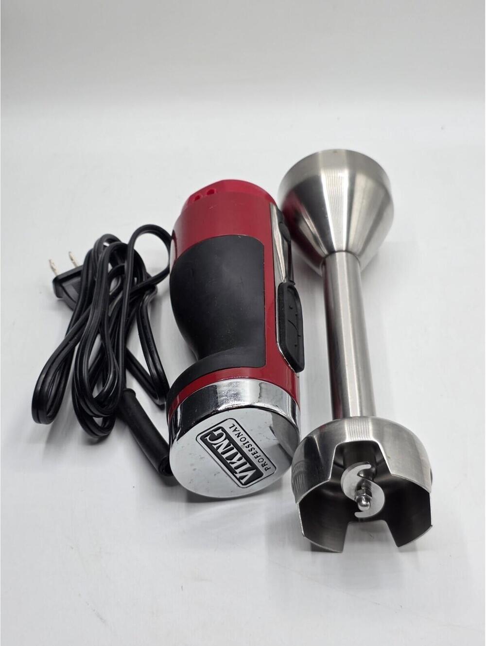 Viking Professional Hand Immersion Blender VHB300RD Stainless AttachmentTested
